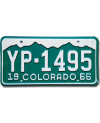 Americká SPZ Colorado 1966 Mountains YP-1495