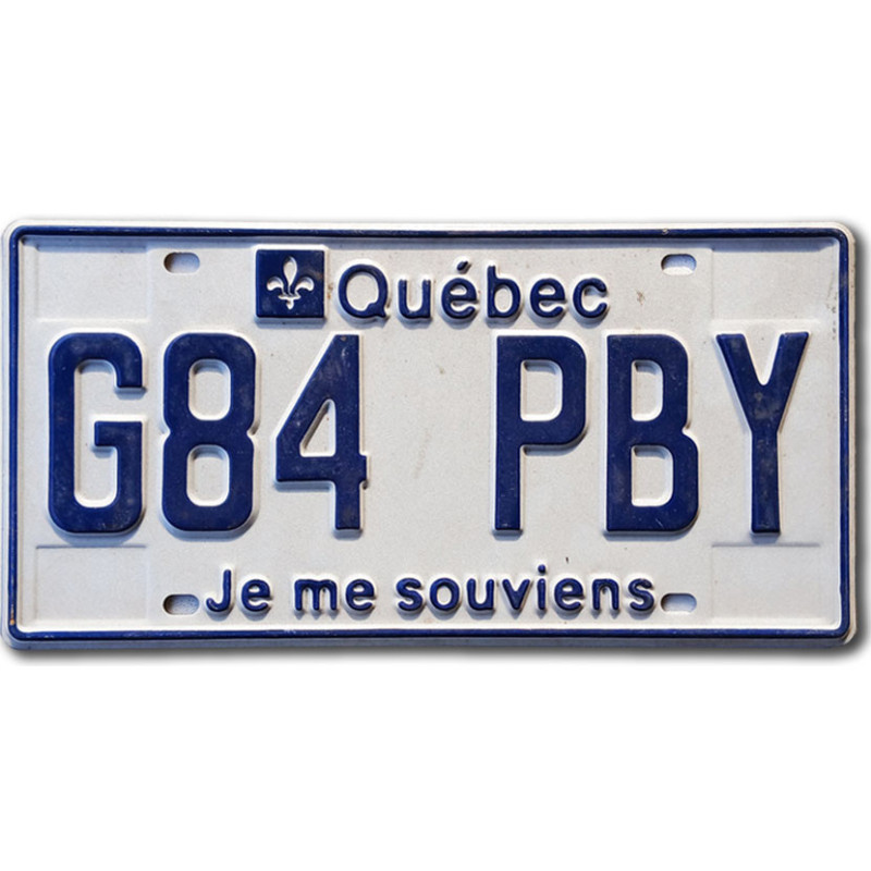 Kanadská SPZ Quebec Je Me Souviens G84 PBY