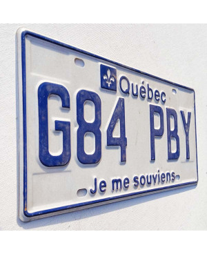 Kanadská SPZ Quebec Je Me Souviens G84 PBY