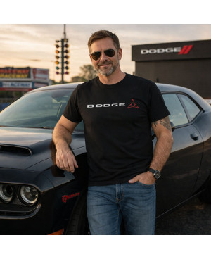Pánské tričko Dodge Fratzog logo Black