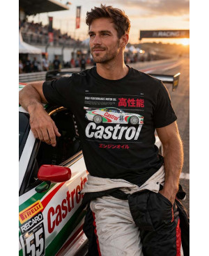 Pánské tričko Castrol Racing Car Black