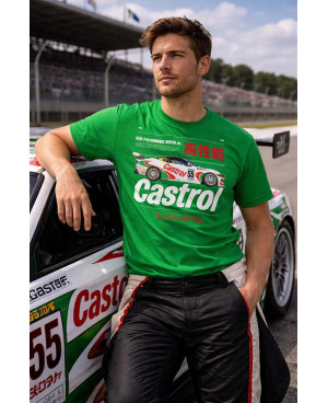 Pánské tričko Castrol Racing Car Green