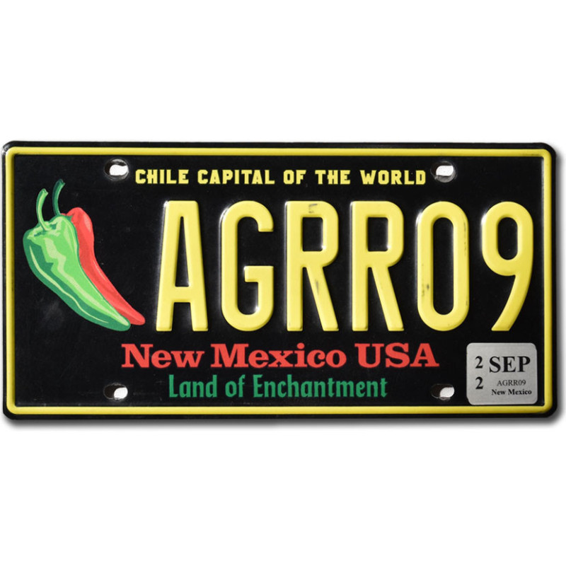 Americká SPZ New Mexico Chile Capital AGRR09
