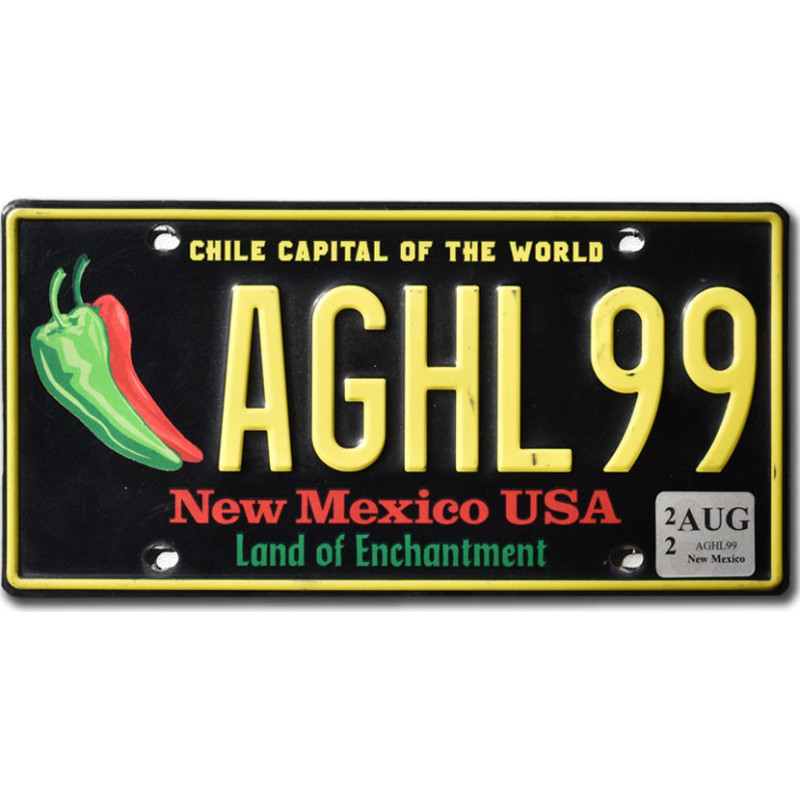 Americká SPZ New Mexico Chile Capital AGHL99