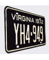 Americká SPZ Virginia 1972 Black YH4-949