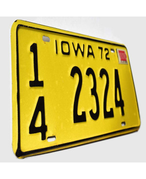 Americká SPZ Iowa 1972 Yellow 14 2324