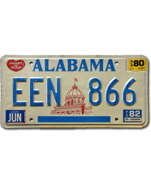 Americká SPZ Alabama 1980 Capitol EEN 866