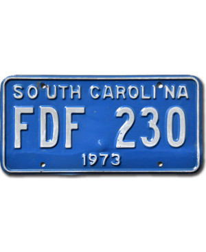 Americká SPZ South Carolina 1973 Blue FDF 230