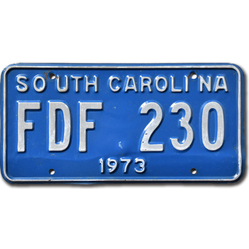 Americká SPZ South Carolina 1973 Blue FDF 230