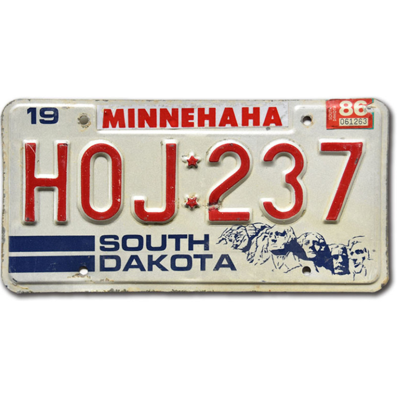 Americká SPZ South Dakota 1986 Faces HOJ 237