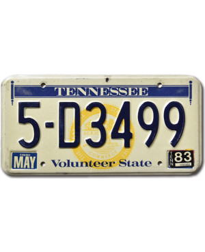 Americká SPZ Tennessee Volunteer State Seal