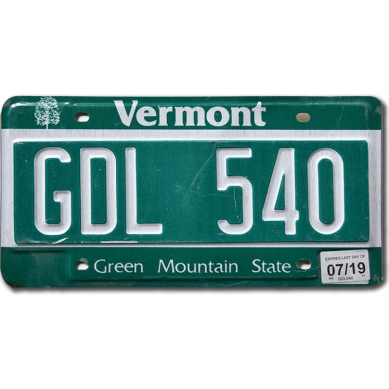 Americká SPZ Vermont Green Mountain GDL 540