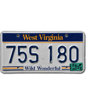 Americká SPZ West Virginia Wild Wonderful 75S 180