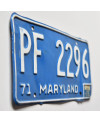 Americká SPZ Maryland 1971 Blue PF 2296