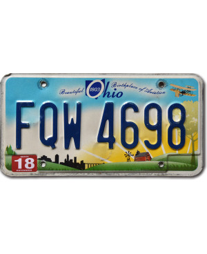 Americká SPZ Ohio Beautiful FQW 4698