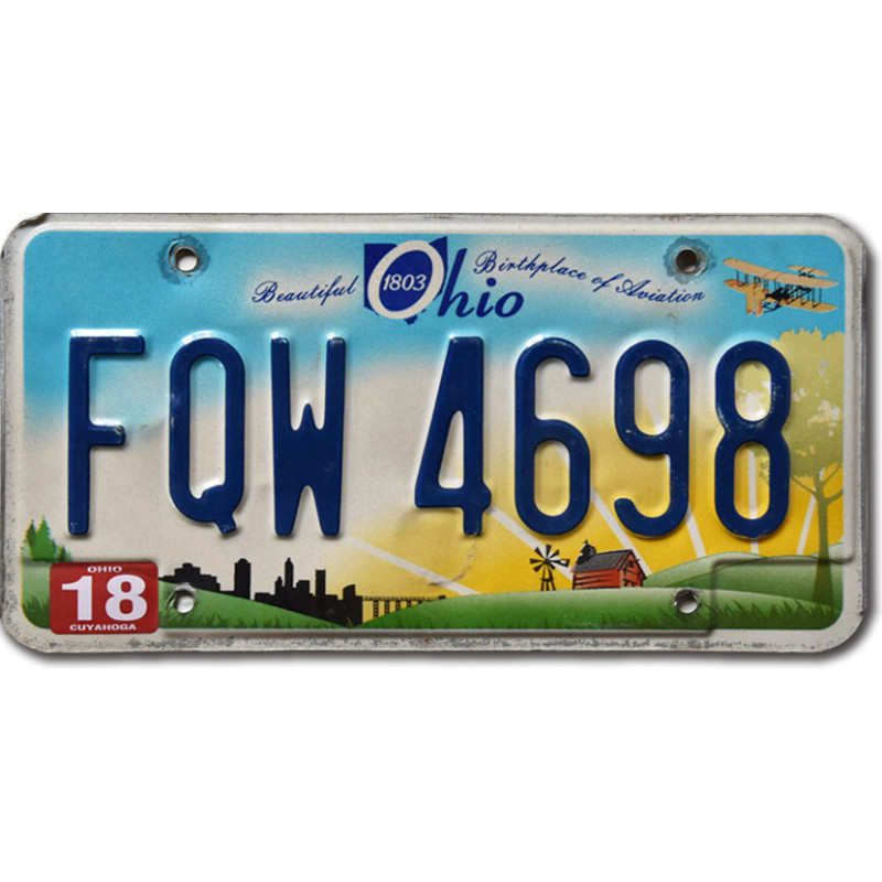 Americká SPZ Ohio Beautiful FQW 4698