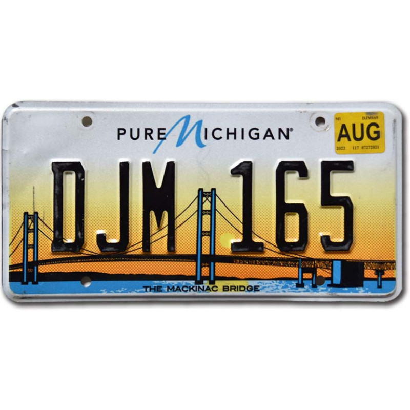 Americká SPZ Michigan Mackinac Bridge DJM 165