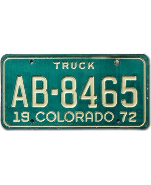 Americká SPZ Colorado 1972 Truck AB-8465