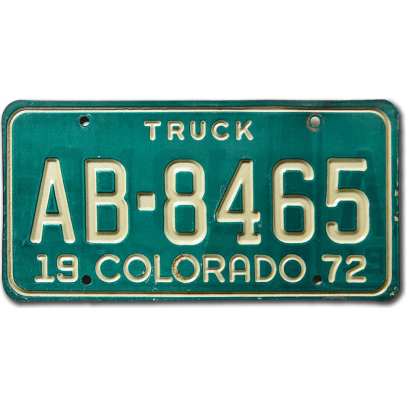 Americká SPZ Colorado 1972 Truck AB-8465