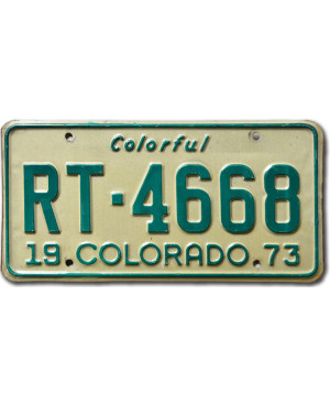 Americká SPZ Colorado 1973 Colorful RT-4668