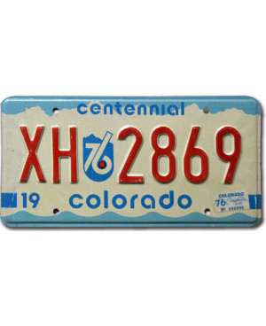 Americká SPZ Colorado 1976 Centennial XH 2869