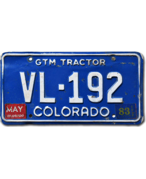 Americká SPZ Colorado 1973 Tractor VL-192
