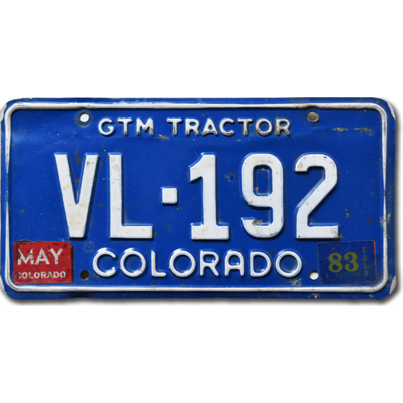 Americká SPZ Colorado 1973 Tractor VL-192