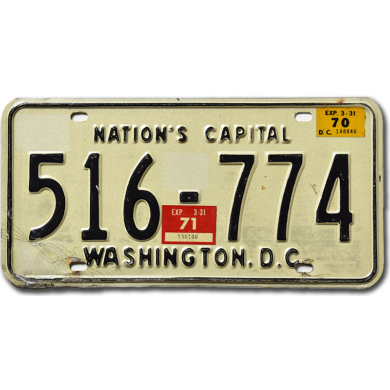 Americká SPZ Washington D.C. 1971 Nation´s Capital 516-774