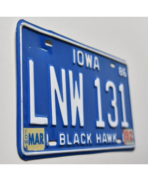 Americká SPZ Iowa 1986 Blue LNW 131