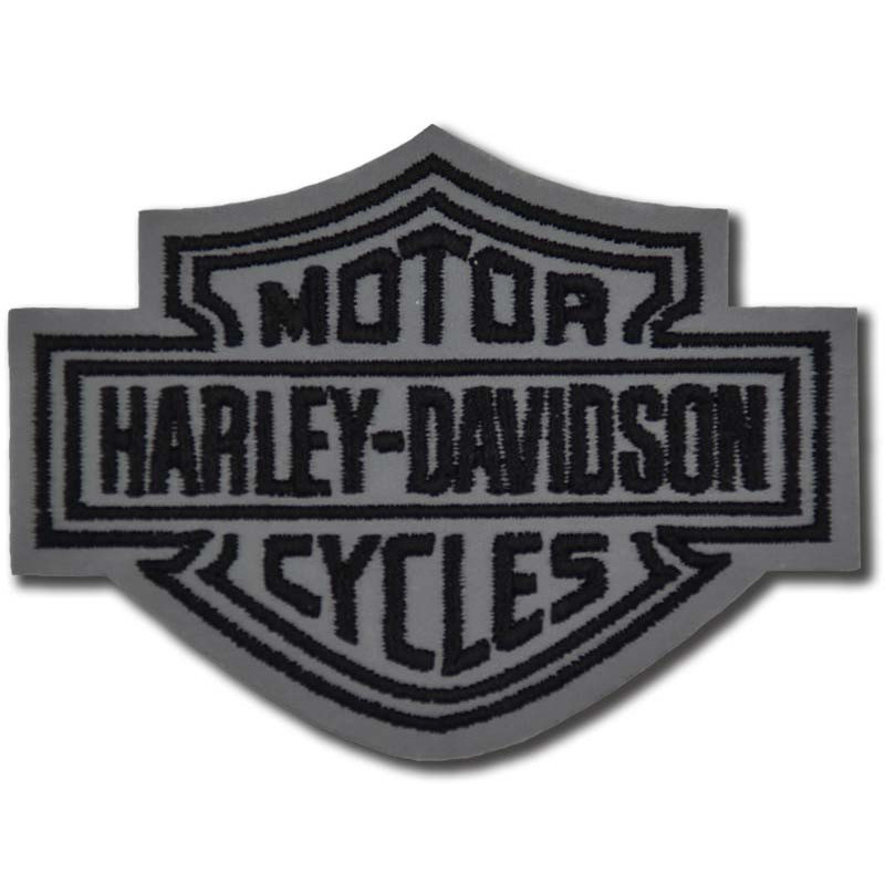 Moto nášivka Harley Davidson Dark reflexní 8 cm x 6 cm