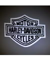 Moto nášivka Harley Davidson Dark reflexní 8 cm x 6 cm