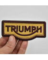 Moto nášivka Triumph Brown 11 cm x 5 cm