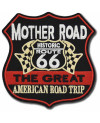Moto nášivka Route 66 black 8cm x 7,5cm