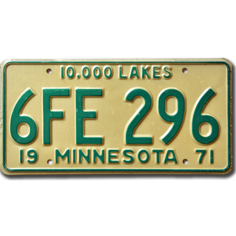 Americká SPZ Minnesota 1971 Lakes 6FE-296