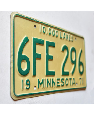 Americká SPZ Minnesota 1971 Lakes 6FE-296