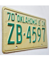 Americká SPZ Oklahoma is OK 1970 ZB-4597