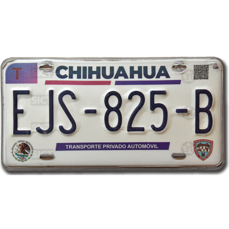 Mexická SPZ Chihuahua EJS-825-B