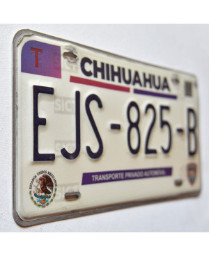 Mexická SPZ Chihuahua EJS-825-B