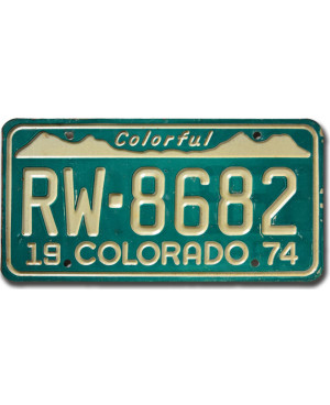 Americká SPZ Colorado 1974 Colorful RW-8682