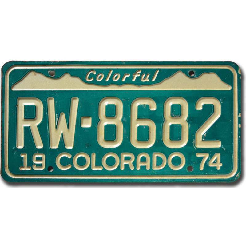 Americká SPZ Colorado 1974 Colorful RW-8682