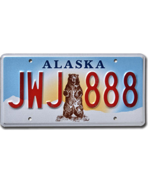 Americká SPZ Alaska Grizzly Bear JWJ 888