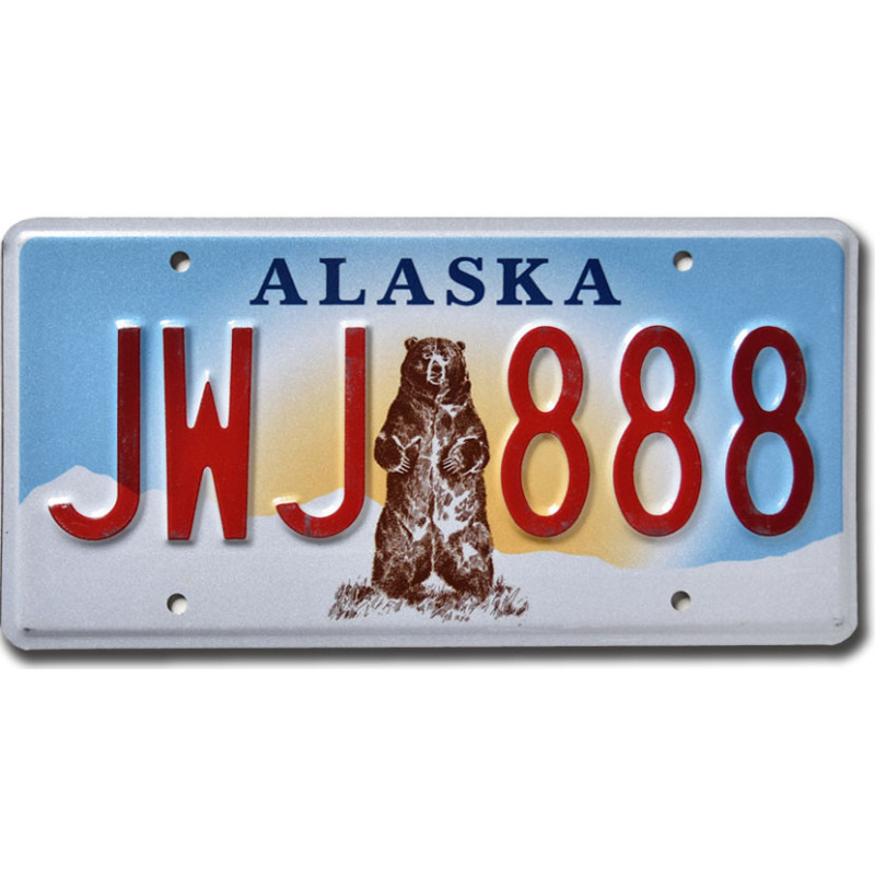 Americká SPZ Alaska Grizzly Bear JWJ 888