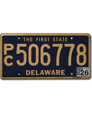Americká SPZ Delaware The First State Blue PC506778