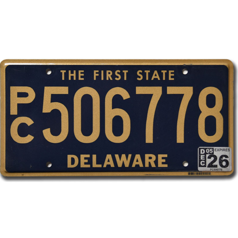 Americká SPZ Delaware The First State Blue PC506778