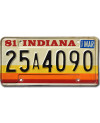 Americká SPZ Indiana 1981 Orange Stripes