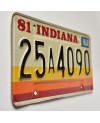 Americká SPZ Indiana 1981 Orange Stripes