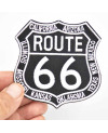 Moto nášivka Route 66 black 8cm x 7,5cm