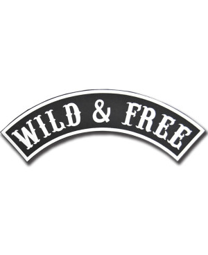 Moto nášivka Wild & Free Rocker - XXL na záda