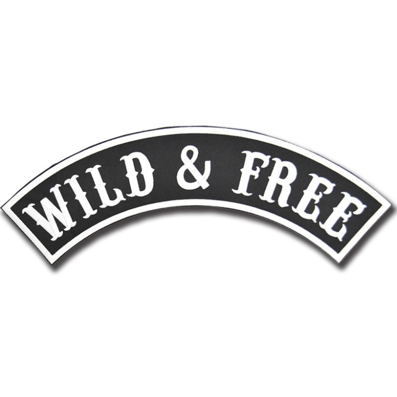 Moto nášivka Wild & Free Rocker - XXL na záda