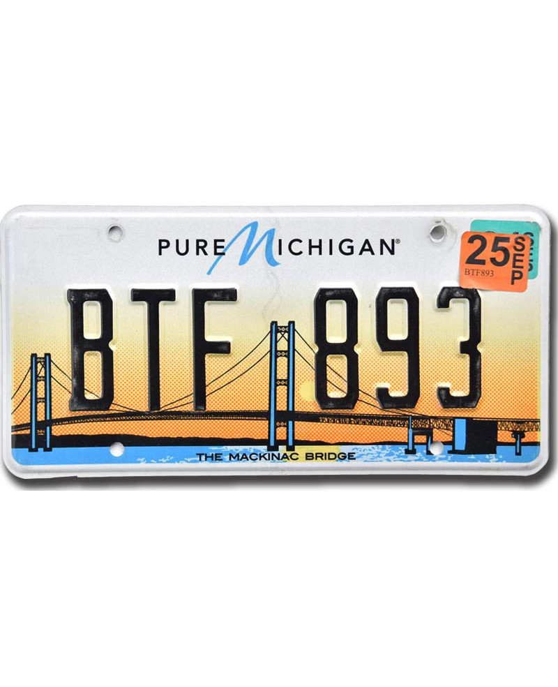 Americká SPZ Michigan Mackinac Bridge BTF 893